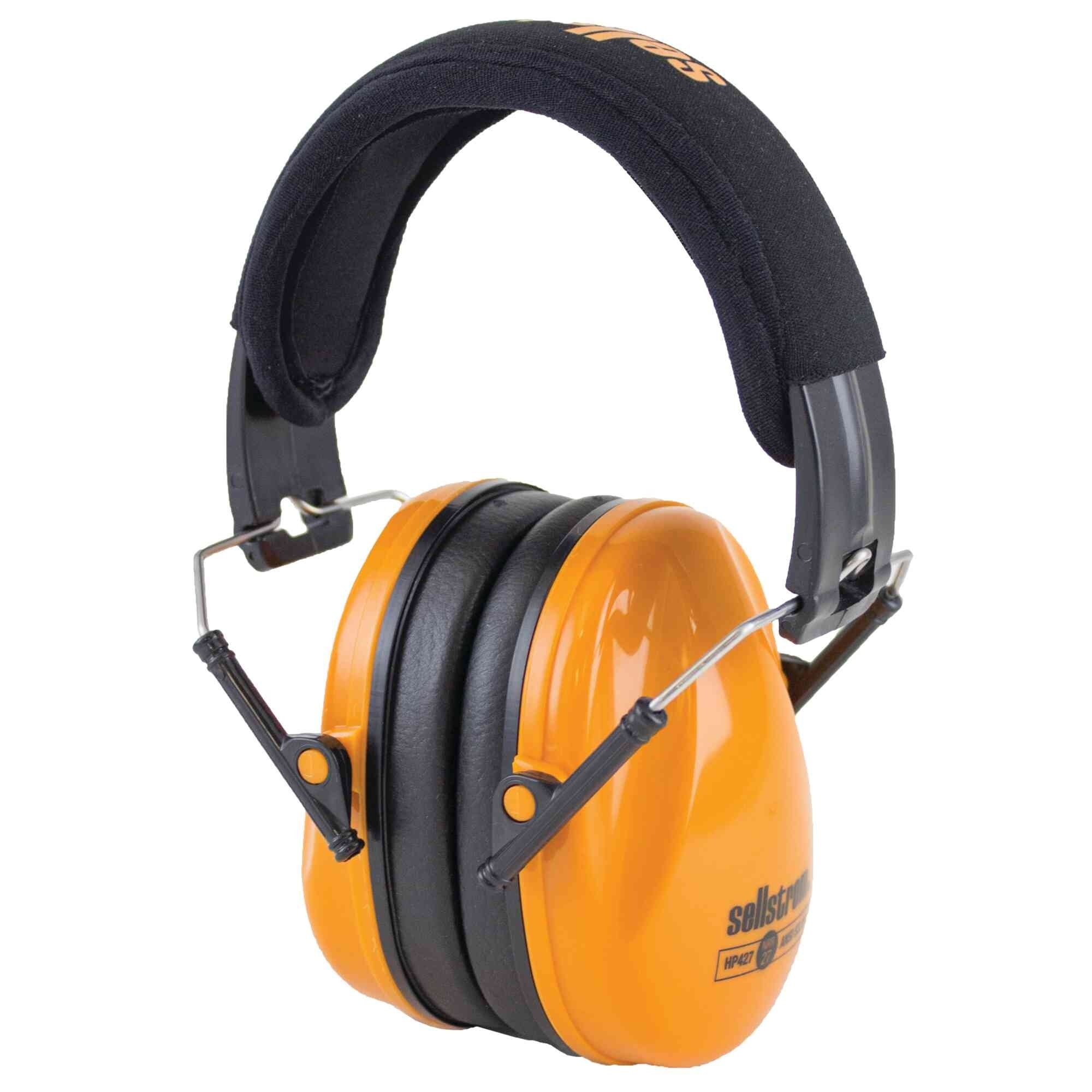 Sellstrom Earmuffs — HP427 Premium Series, NRR 27, Black/Orange, Model# S23404